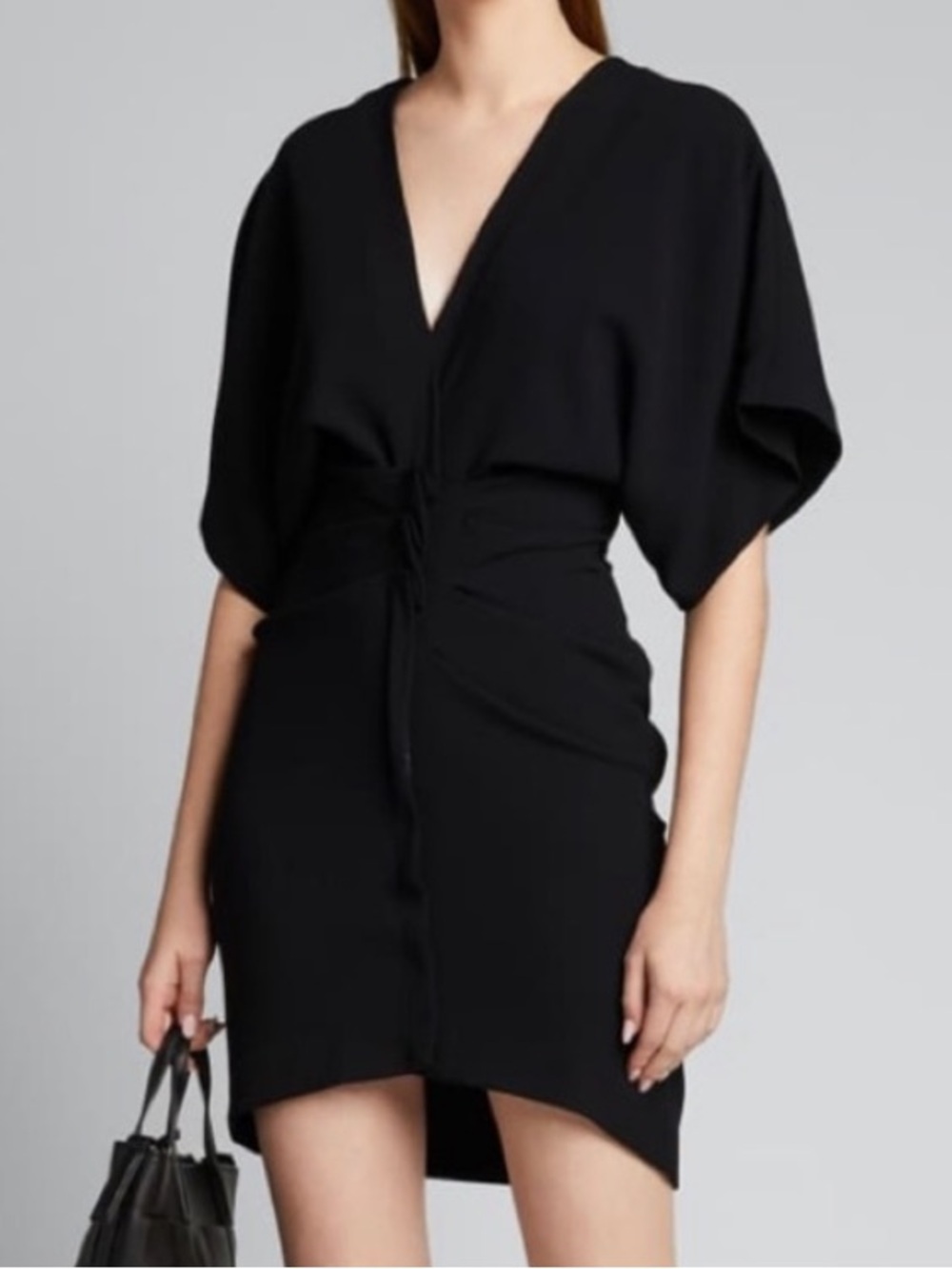 IRO Coudert Dress V-Neck Kimono Sleeve Mini Sheath Cocktail Size 32